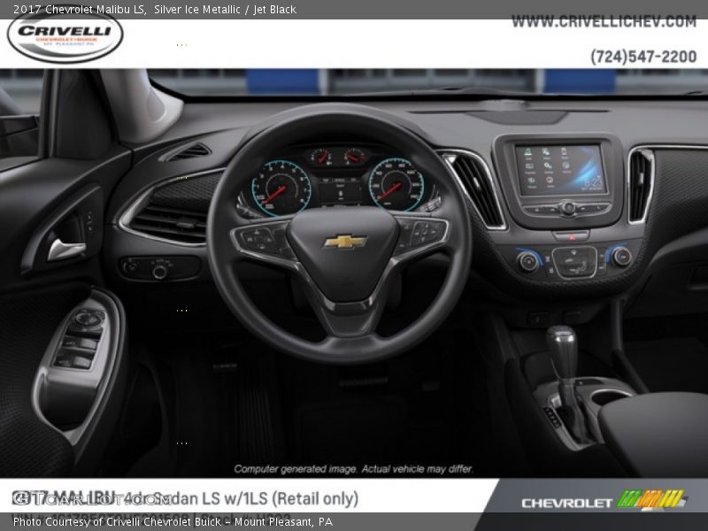 Silver Ice Metallic / Jet Black 2017 Chevrolet Malibu LS