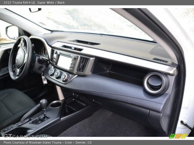 Super White / Black 2015 Toyota RAV4 LE