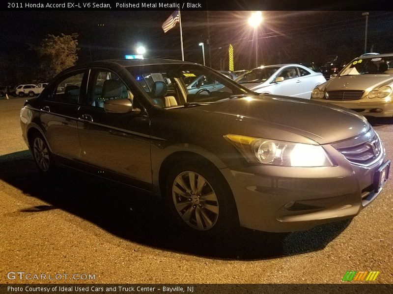 Polished Metal Metallic / Black 2011 Honda Accord EX-L V6 Sedan