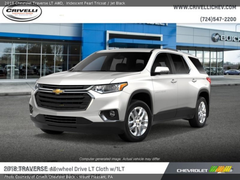 Iridescent Pearl Tricoat / Jet Black 2018 Chevrolet Traverse LT AWD