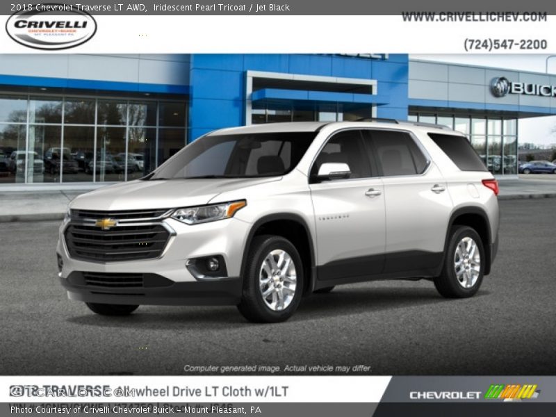 Iridescent Pearl Tricoat / Jet Black 2018 Chevrolet Traverse LT AWD