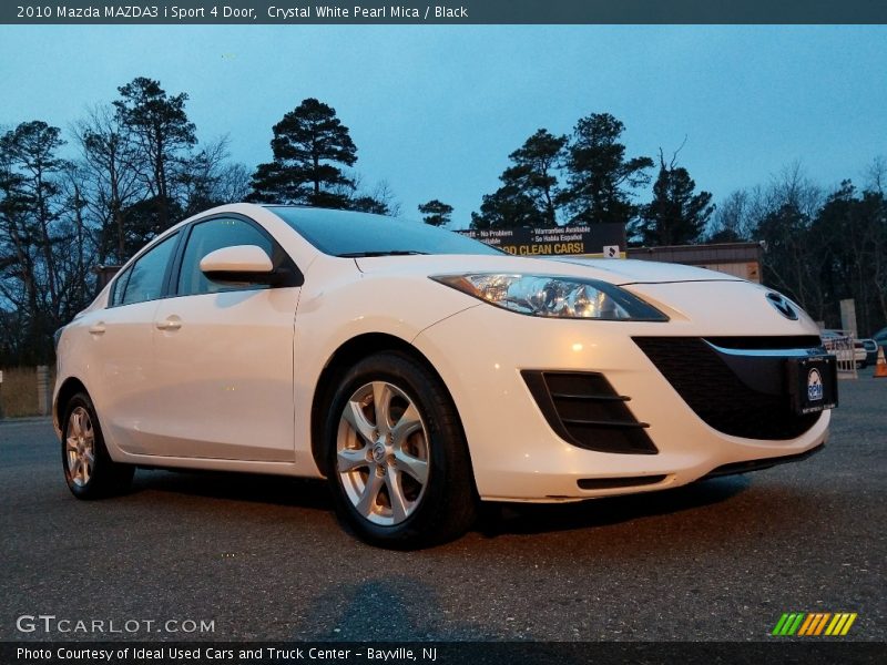 Crystal White Pearl Mica / Black 2010 Mazda MAZDA3 i Sport 4 Door