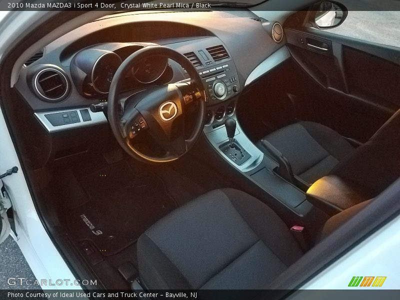 Crystal White Pearl Mica / Black 2010 Mazda MAZDA3 i Sport 4 Door