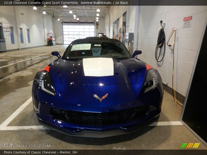 Admiral Blue Metallic / Jet Black 2018 Chevrolet Corvette Grand Sport Convertible