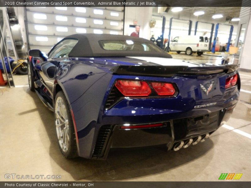 Admiral Blue Metallic / Jet Black 2018 Chevrolet Corvette Grand Sport Convertible