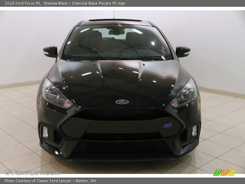 Shadow Black / Charcoal Black Recaro RS logo 2016 Ford Focus RS