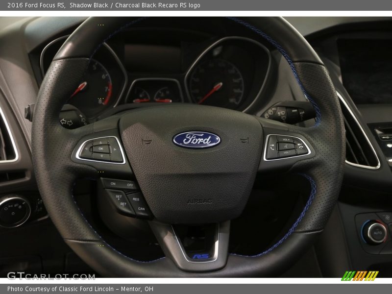 Shadow Black / Charcoal Black Recaro RS logo 2016 Ford Focus RS
