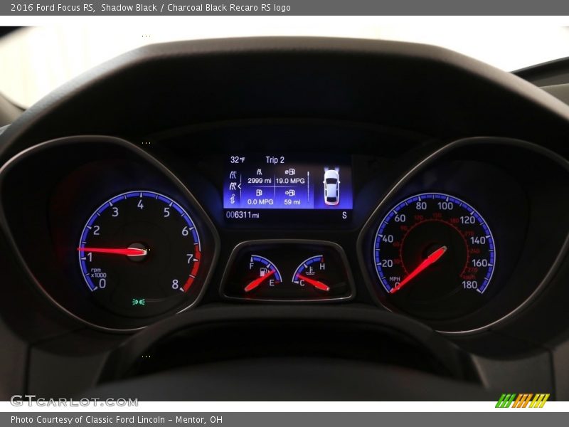  2016 Focus RS RS Gauges