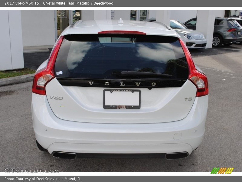 Crystal White Pearl Metallic / Beechwood 2017 Volvo V60 T5