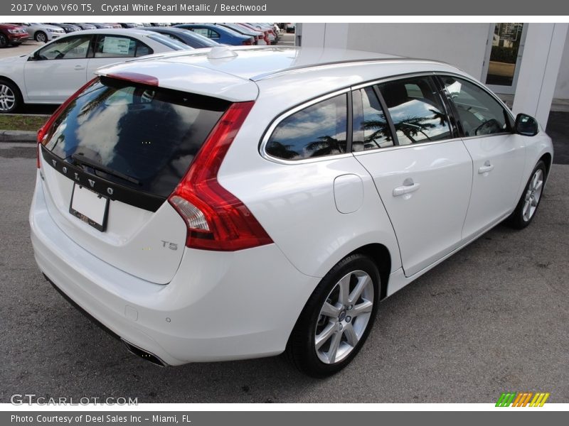 Crystal White Pearl Metallic / Beechwood 2017 Volvo V60 T5