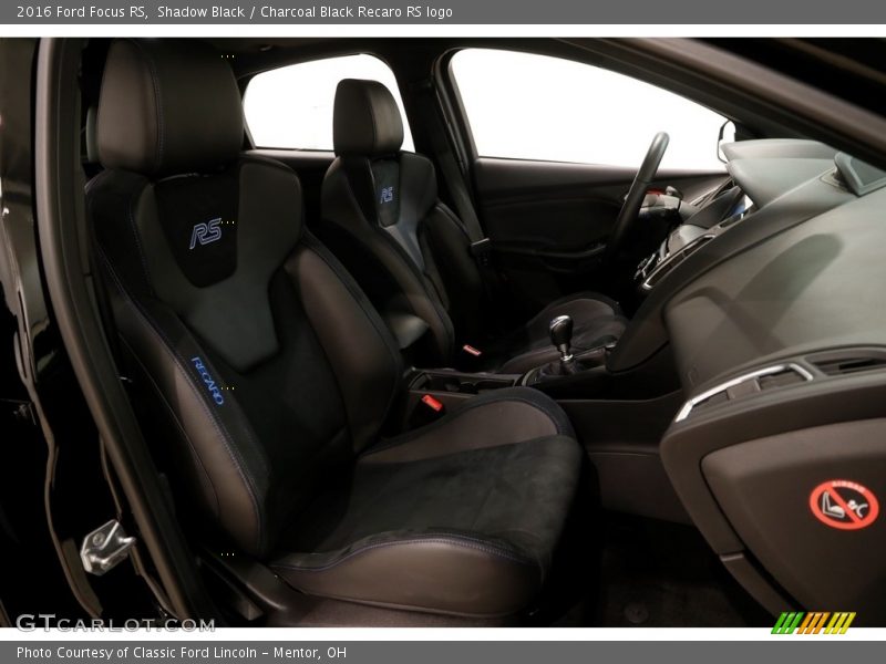 Shadow Black / Charcoal Black Recaro RS logo 2016 Ford Focus RS