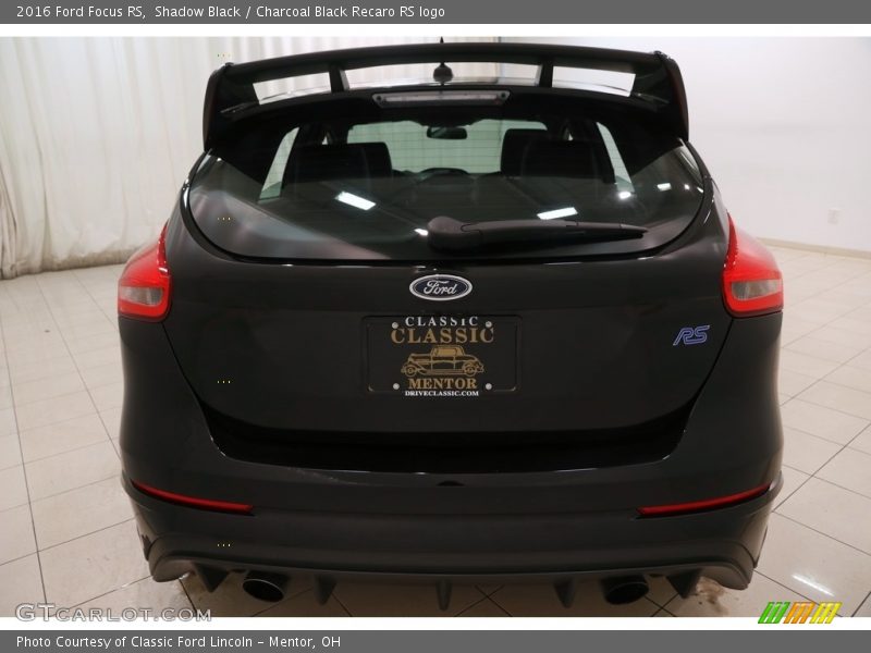 Shadow Black / Charcoal Black Recaro RS logo 2016 Ford Focus RS