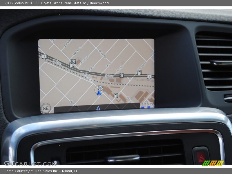 Crystal White Pearl Metallic / Beechwood 2017 Volvo V60 T5