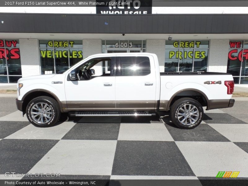 White Platinum / Light Camel 2017 Ford F150 Lariat SuperCrew 4X4