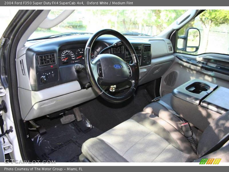 Oxford White / Medium Flint 2004 Ford F350 Super Duty FX4 SuperCab 4x4