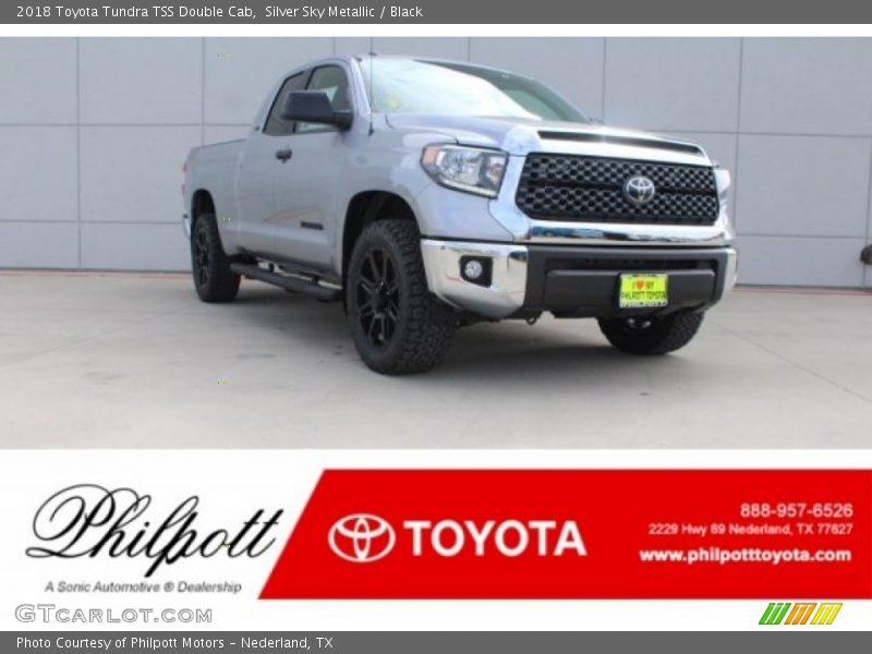 Silver Sky Metallic / Black 2018 Toyota Tundra TSS Double Cab