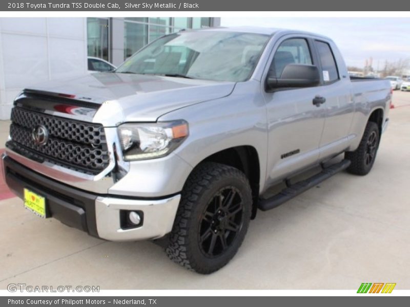 Silver Sky Metallic / Black 2018 Toyota Tundra TSS Double Cab
