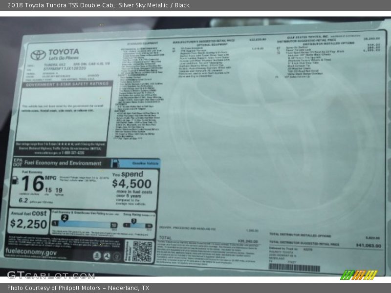 Silver Sky Metallic / Black 2018 Toyota Tundra TSS Double Cab