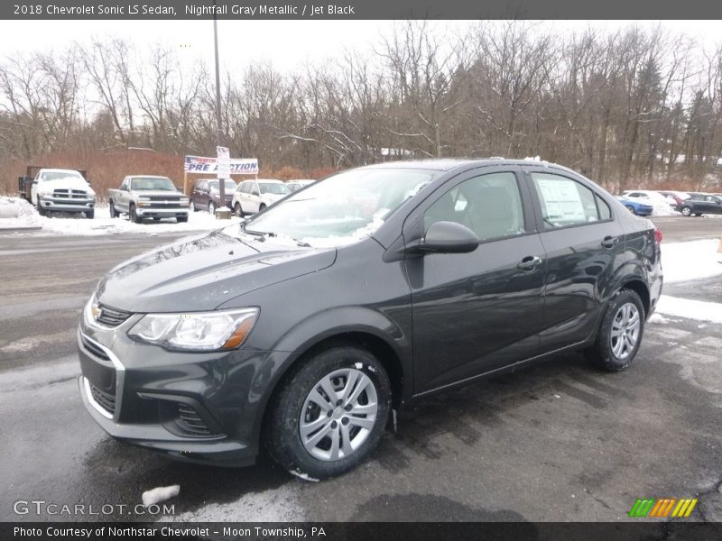 Nightfall Gray Metallic / Jet Black 2018 Chevrolet Sonic LS Sedan