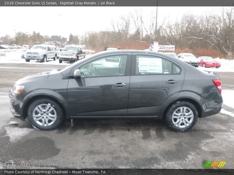 Nightfall Gray Metallic / Jet Black 2018 Chevrolet Sonic LS Sedan