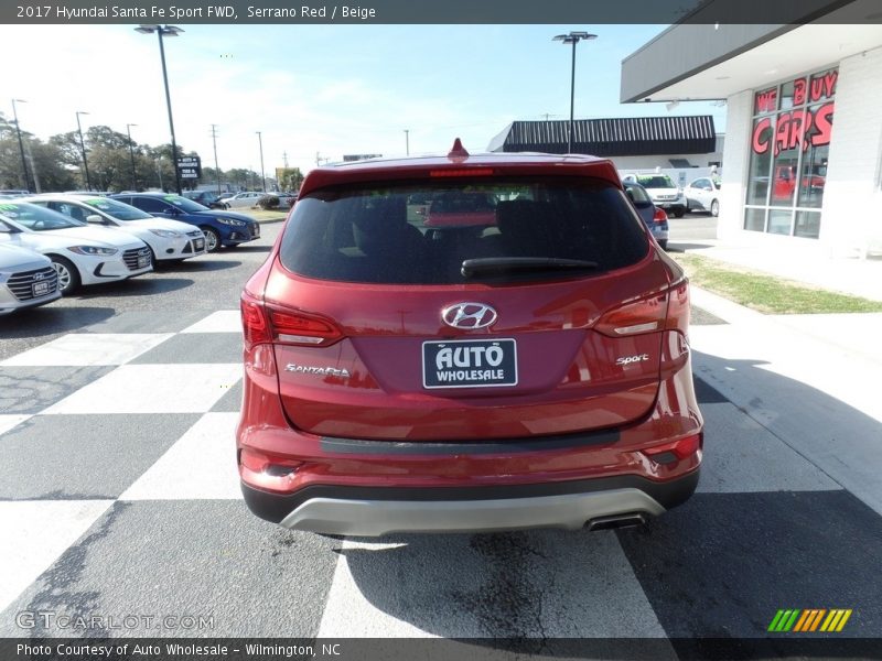 Serrano Red / Beige 2017 Hyundai Santa Fe Sport FWD