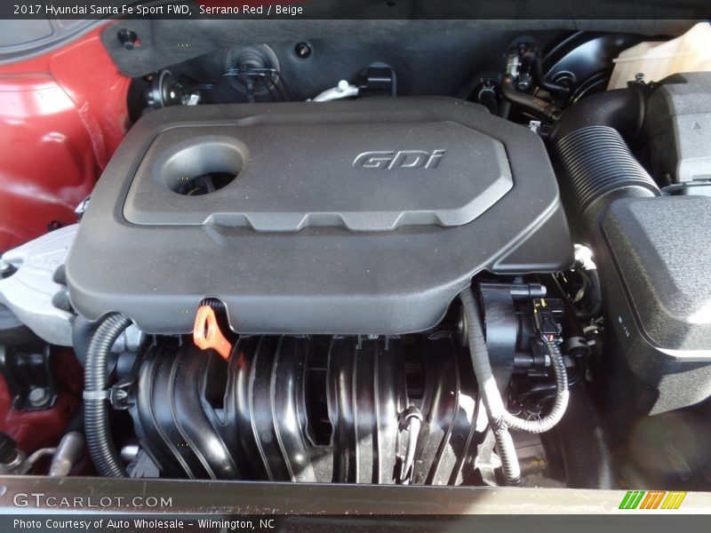 Serrano Red / Beige 2017 Hyundai Santa Fe Sport FWD