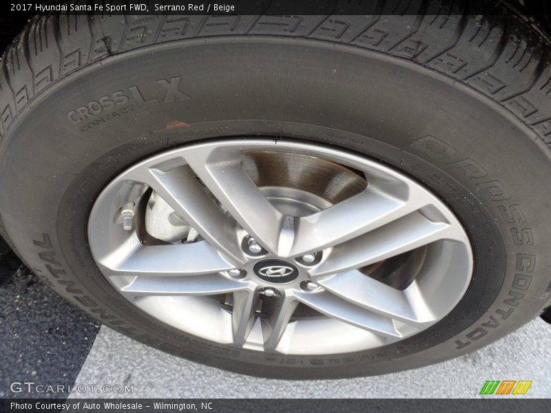 Serrano Red / Beige 2017 Hyundai Santa Fe Sport FWD