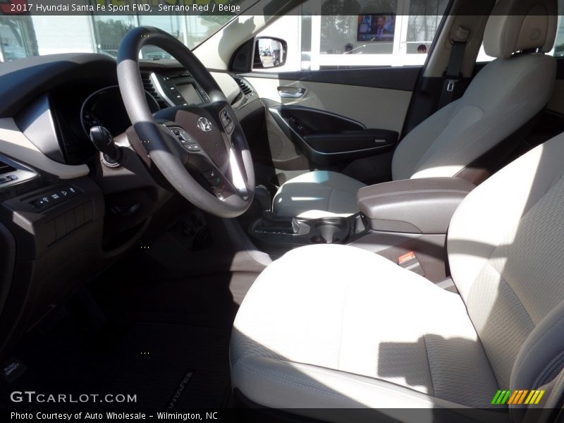 Serrano Red / Beige 2017 Hyundai Santa Fe Sport FWD