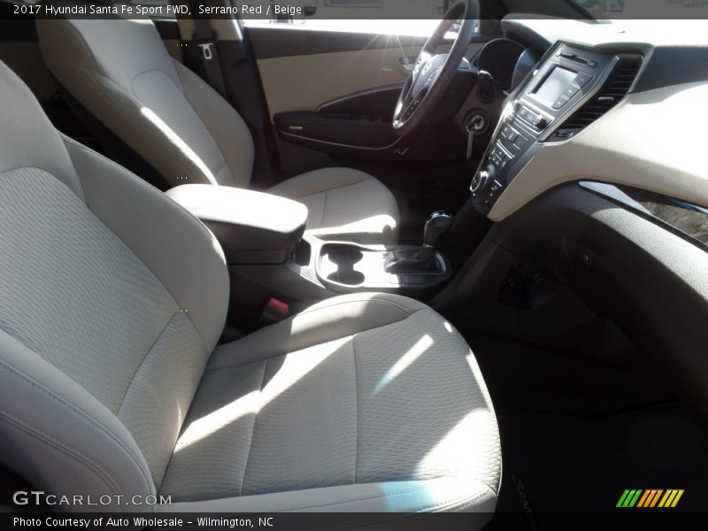 Serrano Red / Beige 2017 Hyundai Santa Fe Sport FWD