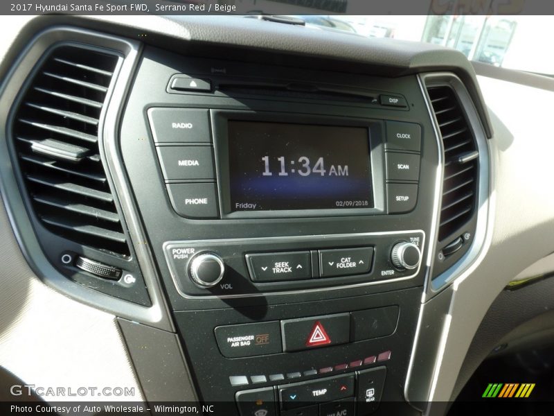 Serrano Red / Beige 2017 Hyundai Santa Fe Sport FWD