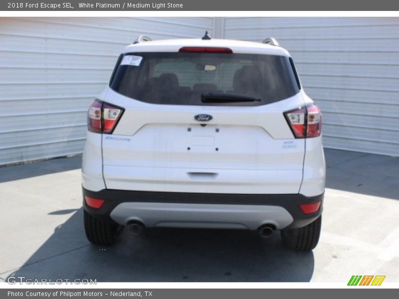 White Platinum / Medium Light Stone 2018 Ford Escape SEL