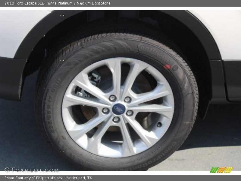 White Platinum / Medium Light Stone 2018 Ford Escape SEL
