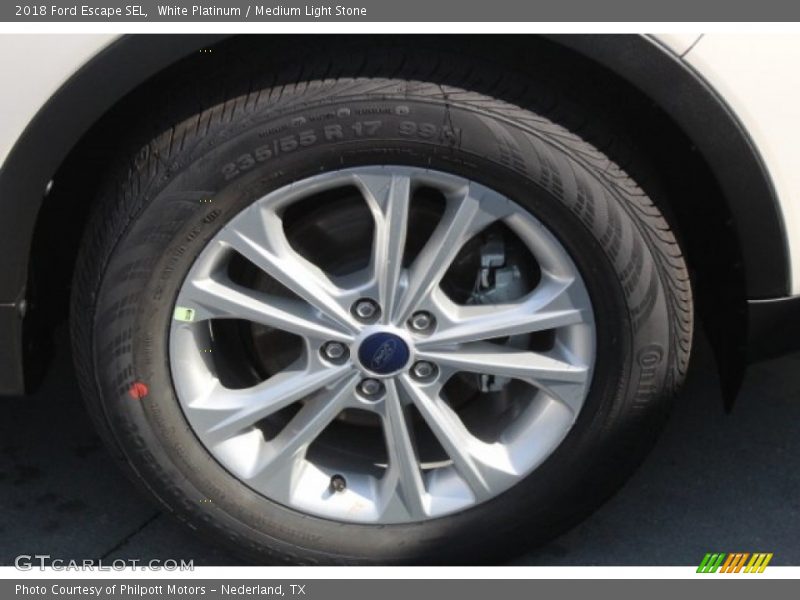 White Platinum / Medium Light Stone 2018 Ford Escape SEL