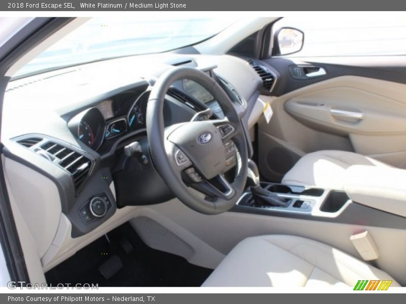 White Platinum / Medium Light Stone 2018 Ford Escape SEL