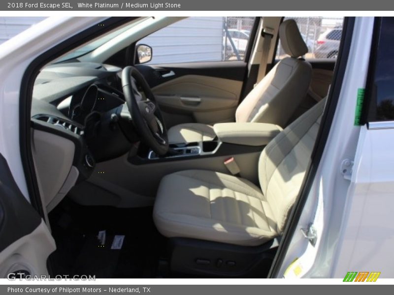 White Platinum / Medium Light Stone 2018 Ford Escape SEL