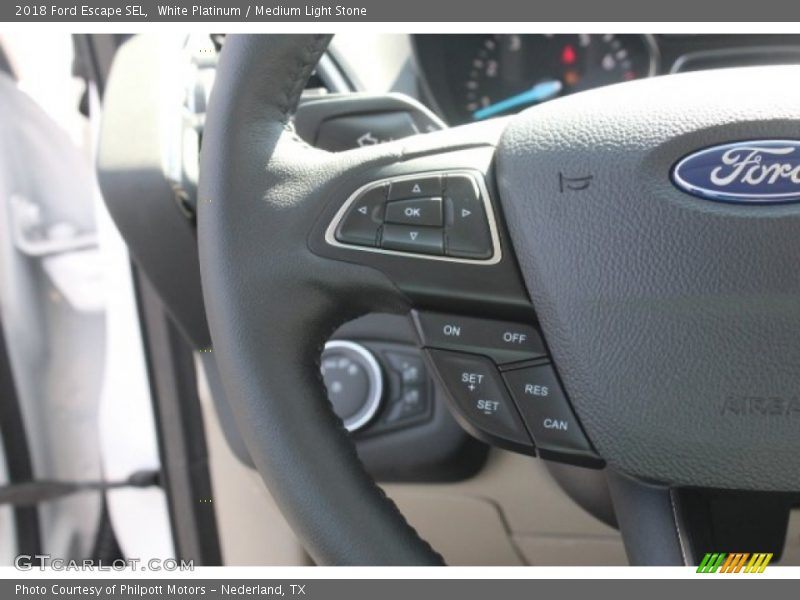 White Platinum / Medium Light Stone 2018 Ford Escape SEL