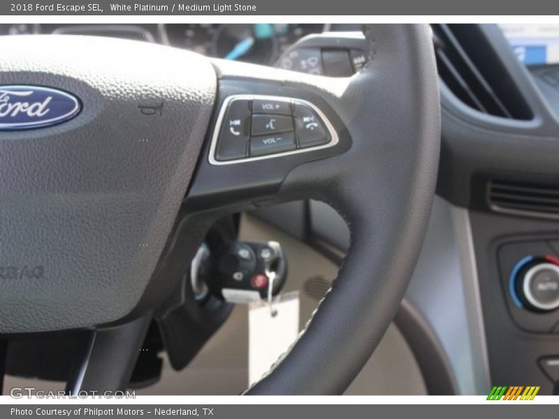 White Platinum / Medium Light Stone 2018 Ford Escape SEL