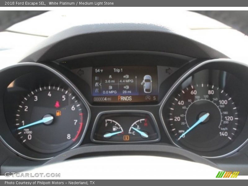 White Platinum / Medium Light Stone 2018 Ford Escape SEL
