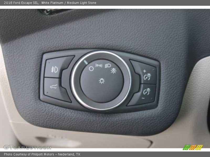 White Platinum / Medium Light Stone 2018 Ford Escape SEL