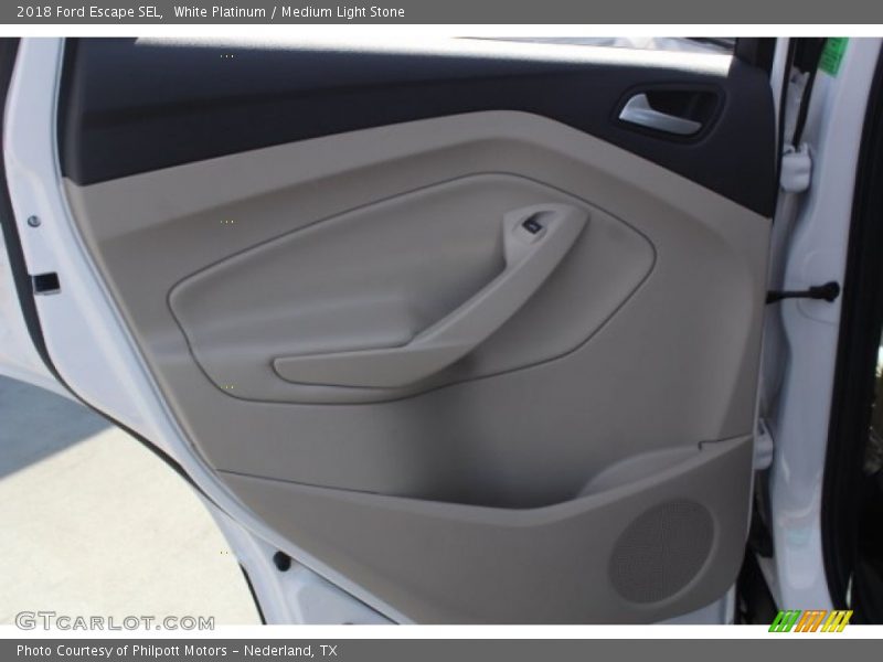 White Platinum / Medium Light Stone 2018 Ford Escape SEL