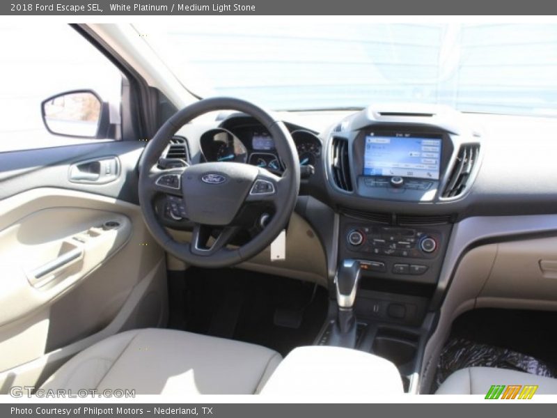 White Platinum / Medium Light Stone 2018 Ford Escape SEL