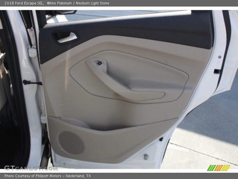 White Platinum / Medium Light Stone 2018 Ford Escape SEL