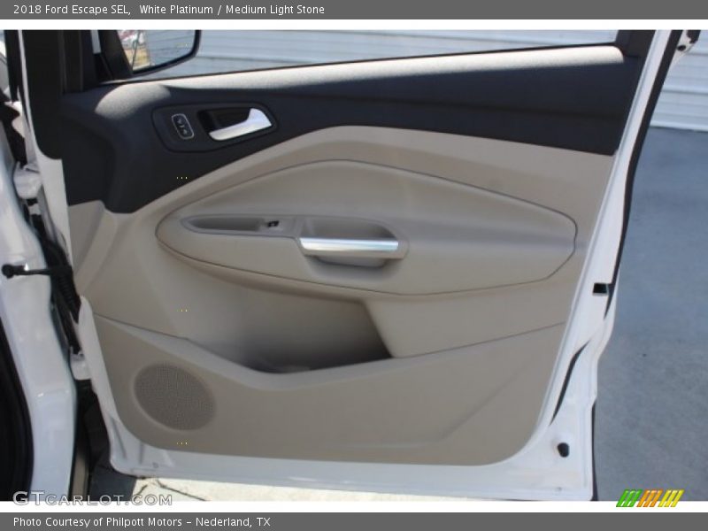 White Platinum / Medium Light Stone 2018 Ford Escape SEL