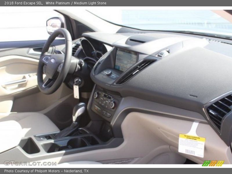 White Platinum / Medium Light Stone 2018 Ford Escape SEL