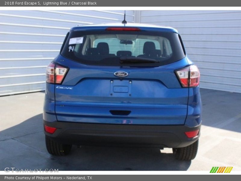 Lightning Blue / Charcoal Black 2018 Ford Escape S
