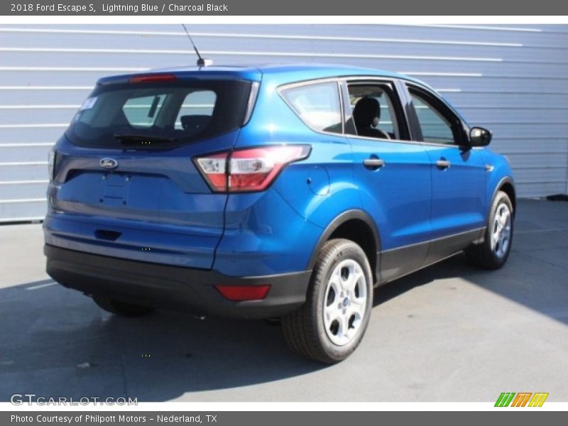 Lightning Blue / Charcoal Black 2018 Ford Escape S