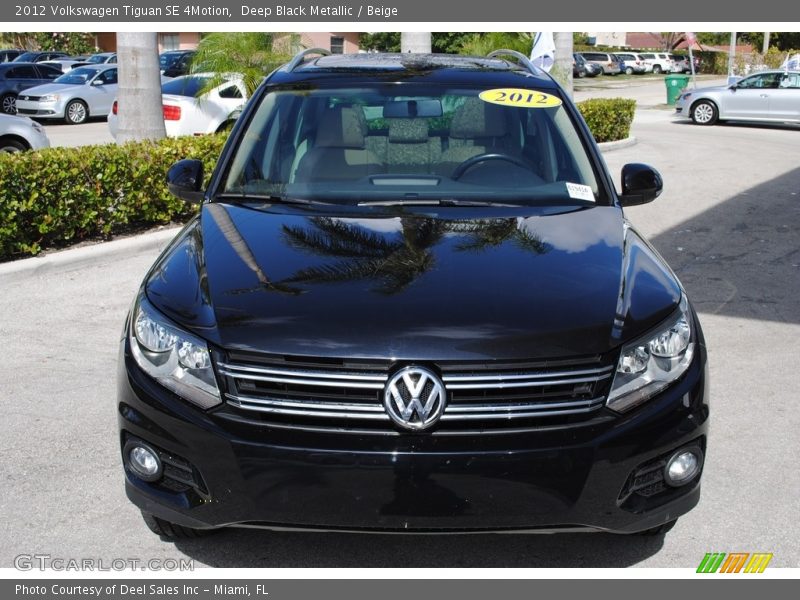 Deep Black Metallic / Beige 2012 Volkswagen Tiguan SE 4Motion