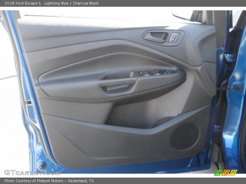 Lightning Blue / Charcoal Black 2018 Ford Escape S