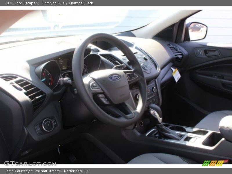 Lightning Blue / Charcoal Black 2018 Ford Escape S