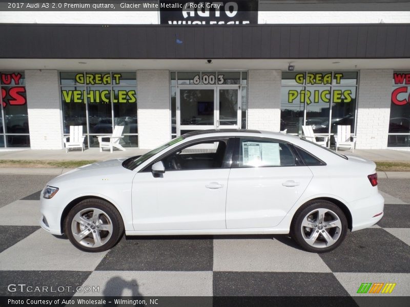 Glacier White Metallic / Rock Gray 2017 Audi A3 2.0 Premium quttaro